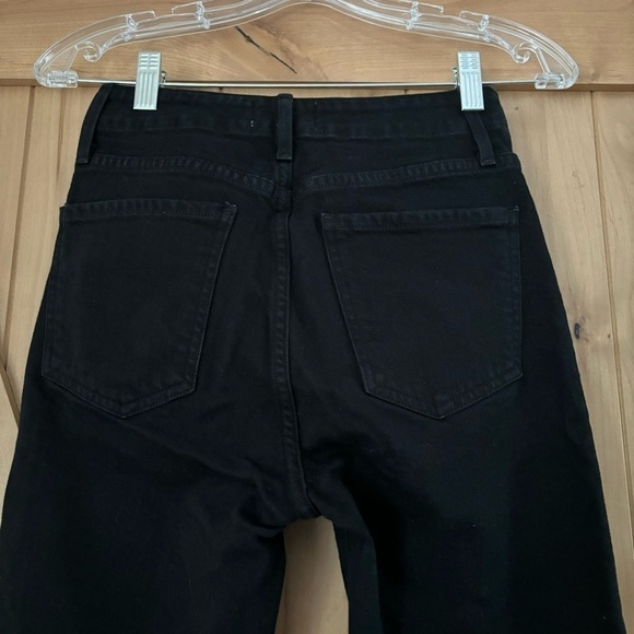 AGOLDE Exposed Zipper High Rise Jeans Black Size 24 - Picture 4 of 7
